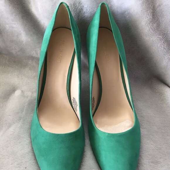 Nine West Green Suede Leather High Heels - Picture 4 of 16